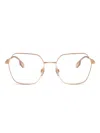 Burberry Eyewear Be1381 Geometric Glasses In Gold