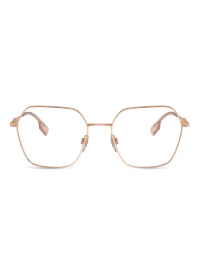 Burberry Eyewear Be1381 Geometric Glasses In Gold