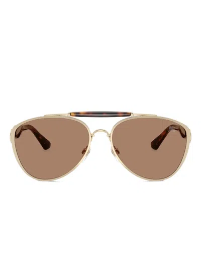 Burberry Eyewear Be3160 Sunglasses In Gold