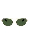 Burberry Eyewear Be3165 Pilot-frame Sunglasses In Gold