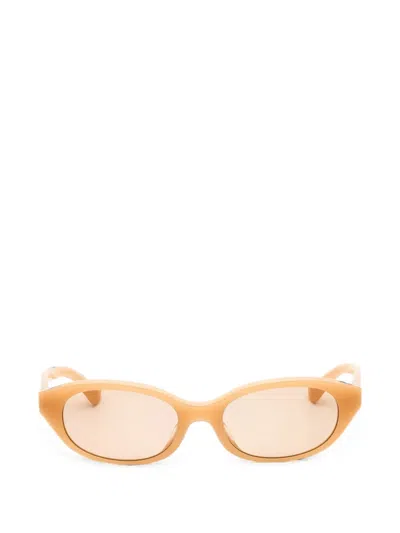 Burberry Eyewear Be4447d Oval-frame Sunglasses In Yellow