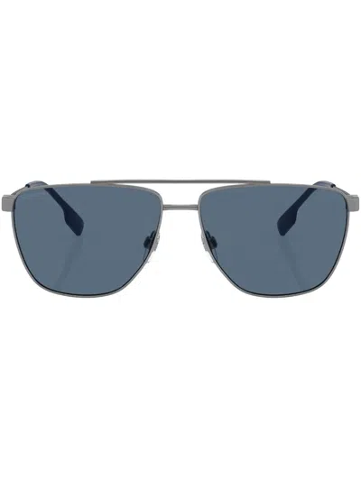 Burberry Eyewear Blaine Pilot-frame Sunglasses In Silber