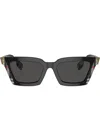 Burberry Eyewear Briar Check-print Sunglasses In Schwarz