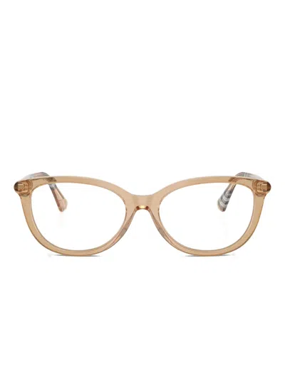 Burberry Eyewear Cat-eye Check Frames Glasses In Neutral