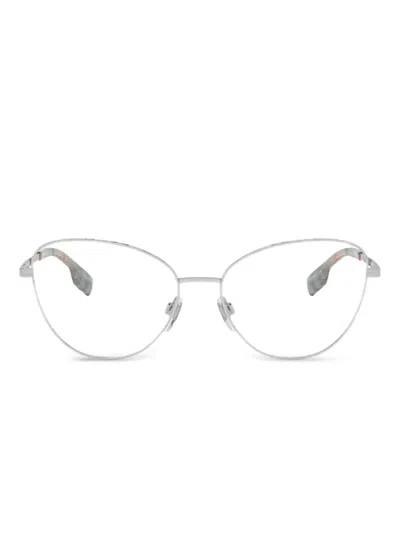 Burberry Eyewear Cat-eye Frame Glasses In Metallic
