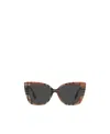 Burberry Womens Grey Be4393 Meryl Cat-eye Checked Acetate Sunglasses