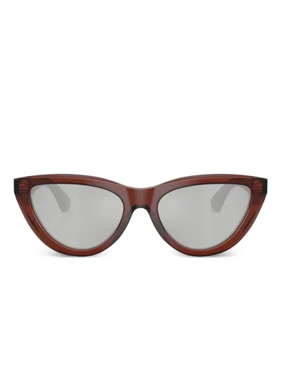 Burberry Eyewear Cat-eye Sunglasses In Red