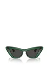 Burberry Eyewear Rose Monogram Cat-eye Sunglasses In 410487 Green