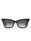 Burberry Eyewear Check-detail Oversized-frame Sunglasses In Black