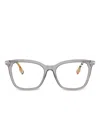 Burberry Eyewear Check-pattern Cat-eye Glasses In Gray