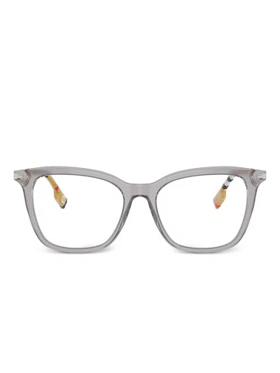 Burberry Eyewear Check-pattern Cat-eye Glasses In Gray