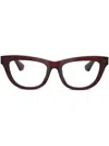 Burberry Eyewear Check-pattern Cat-eye Glasses In Red