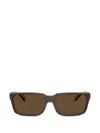 Burberry Eyewear Check Rectangle-frame Sunglasses In Brown
