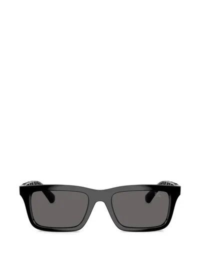 Burberry Eyewear Checked Square-frame Sunglasses In 블랙