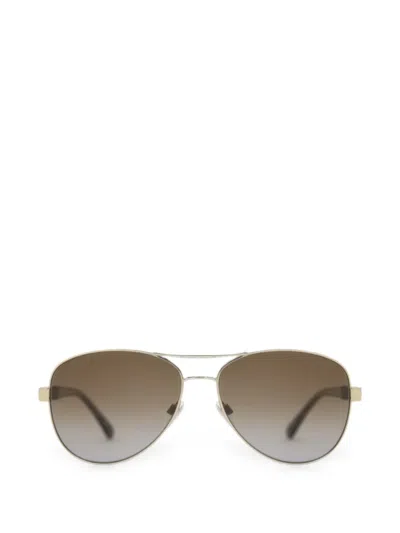 Burberry Eyewear Check-pattern Pilot-frame Sunglasses In Multi