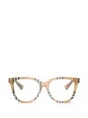 Burberry Eyewear Check-pattern Square-frame Glasses In Brown