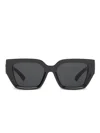 Burberry Eyewear Ekd Rectangular Sunglasses In Black