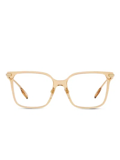 Burberry Eyewear Elizabeth Square-frame Glasses In Gold