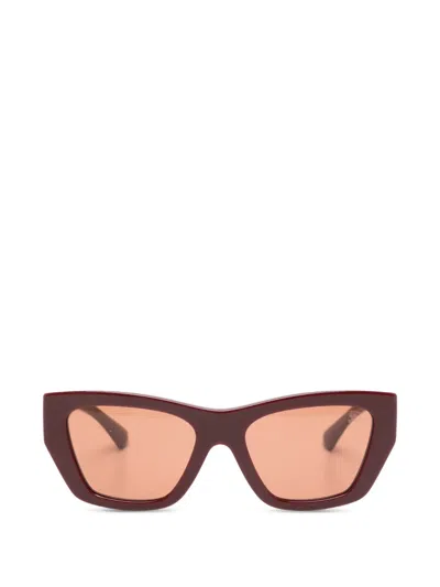 Burberry Eyewear Equestrian Knight Cat-eye Sunglasses In Red
