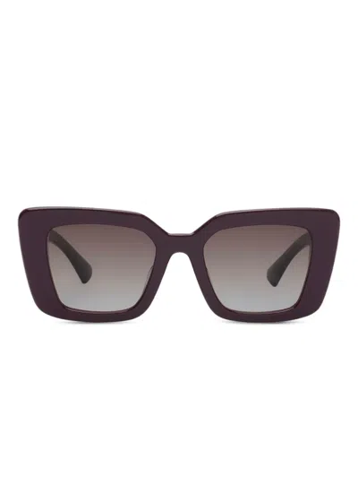Burberry Eyewear Equestrian Knight 猫眼框太阳眼镜 In Purple