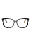 Burberry Eyewear Geometric-frame Glasses In Black