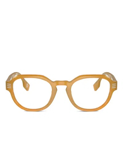 Burberry Eyewear Geometric Glasses In Yellow