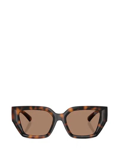 Burberry Eyewear Geometric Logo Sunglasses In Brown