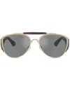Burberry Eyewear Pilot-frame Sunglasses In Gold