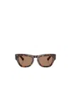 Burberry Eyewear Irregular Frame Sunglasses In Brown