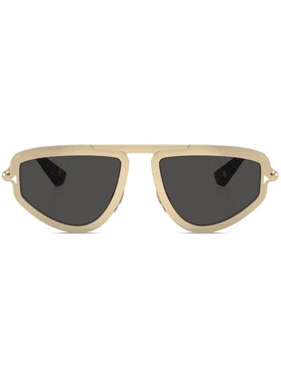 Burberry Eyewear Irregular Sunglasses In Gold