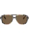 Burberry Eyewear Jb4340 Navigator-frame Sunglasses In Neutrals