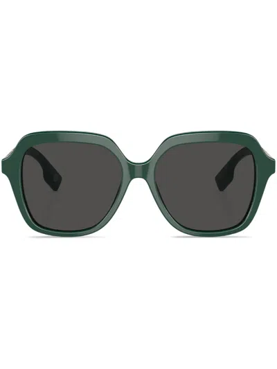 Burberry Eyewear Joni Logo-lettering Sunglasses In Grün