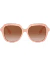 Burberry Eyewear Joni Logo-lettering Sunglasses In Rosa