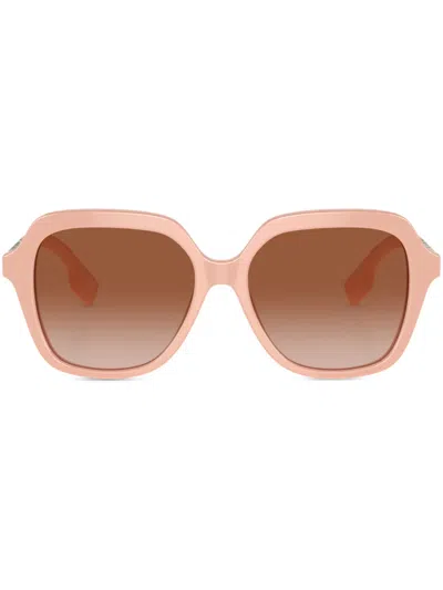 Burberry Eyewear Joni Logo-lettering Sunglasses In Rosa