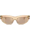 Burberry Eyewear Logo-engraved Sunglasses In Brown