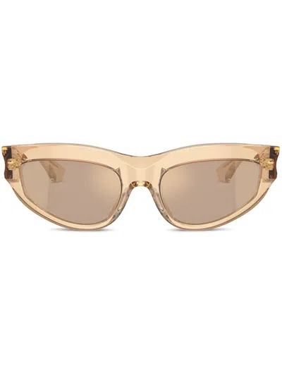 Burberry Eyewear Logo-engraved Sunglasses In Brown