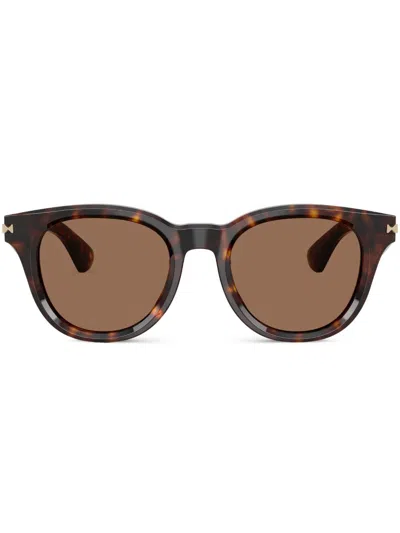 Burberry Eyewear Logo-engraved Sunglasses In Brown