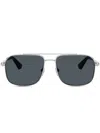 Burberry Eyewear 0be3159 Pilot-frame Sunglasses In Silver