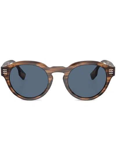 Burberry Eyewear Logo-print Sunglasses In Blue