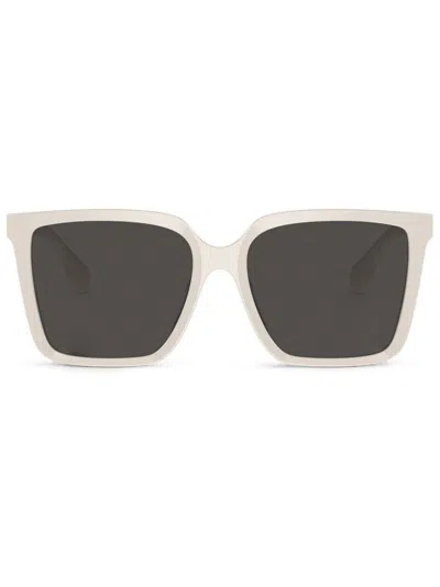 Burberry Eyewear Logo-print Sunglasses In Weiss
