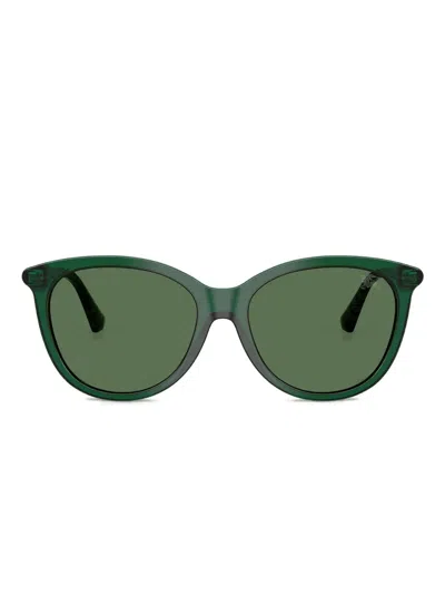 Burberry Eyewear Logo-detail Tinted Sunglasses In Green
