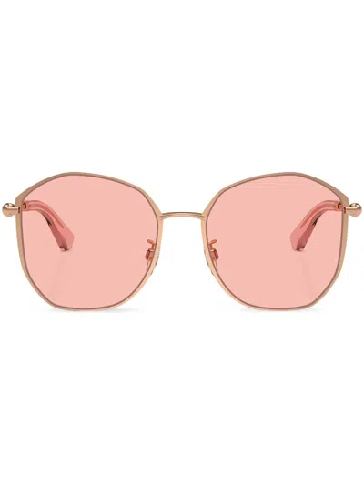 Burberry Eyewear Logo-engraved Sunglasses In Pink