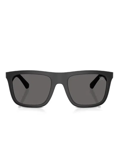 Burberry Eyewear Matte Square Sunglasses In Black