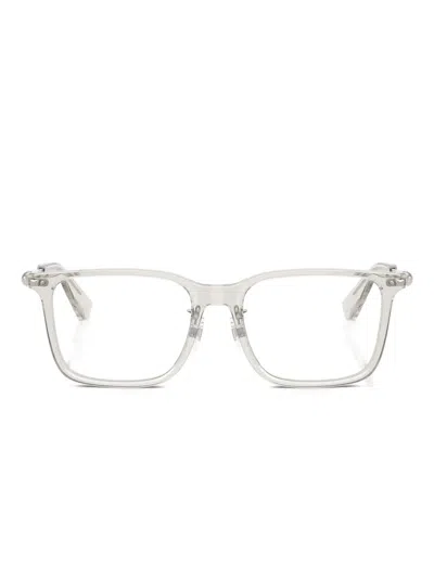 Burberry Eyewear Metal Square Glasses In White