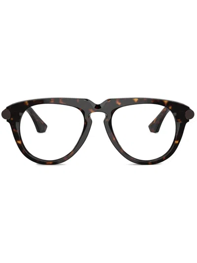 Burberry Eyewear Navigator-frame Glasses In Brown