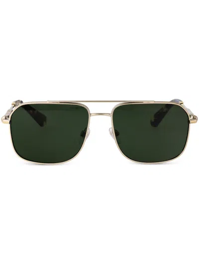 Burberry Eyewear Navigator-frame Sunglasses In Gold