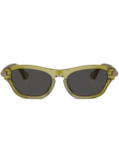 Burberry Eyewear Oval Frame Sunglasses In Green
