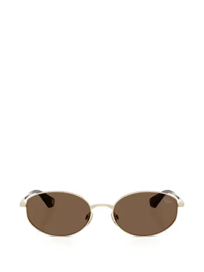 Burberry Eyewear Oval-frame Sunglasses In Gold