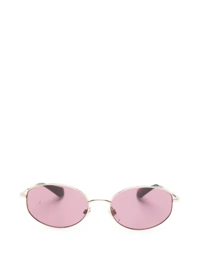 Burberry Eyewear Oval-frame Sunglasses In Gold