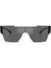 Burberry Eyewear Oversize-frame Logo-print Sunglasses In Schwarz